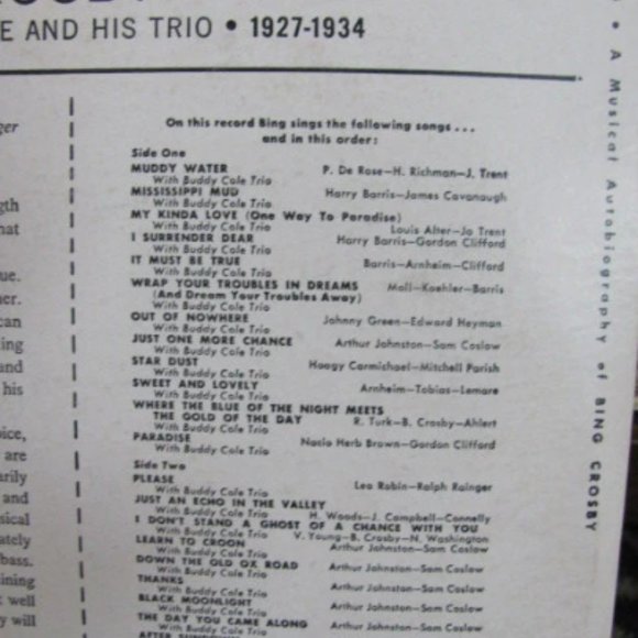 Vintage Bing Crosby Album - Vintage Vinyl - 20's Bing Crosby Record - 1920's - Picture 3 of 5